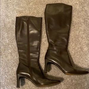 Ann Taylor high heels leather boots